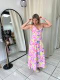 Pink OpenBack Maxi Dress