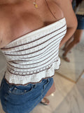 Crochet Strapless Top