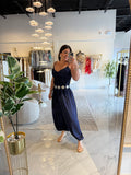 Navy Ruched Jumpsuit