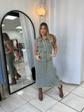 Vintage Green Denim Dress