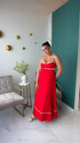 Tomato OpenBack Midi Dress