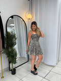 Leopard Bustier Dress