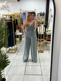 Sage Washed WideLeg Jumpsuit
