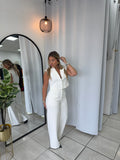 White CropVest & Pants Set