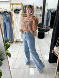 Light Stone Wide Leg Jeans