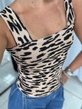 Leopard Ribbed Top