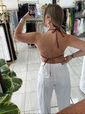 Burgundy Cowl Neck Top