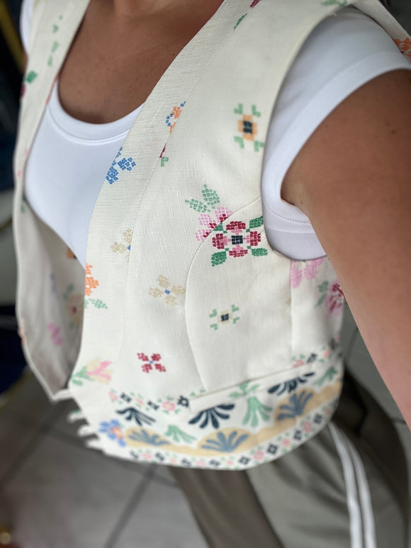 Flowers Ivory Vest