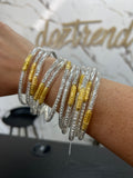 Clear & Rhinestones Bangles (Set de 6)