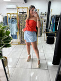 Light Blue Denim Skort