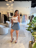 Jacquard Denim Skort