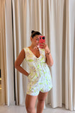 Flowers TieFront Romper