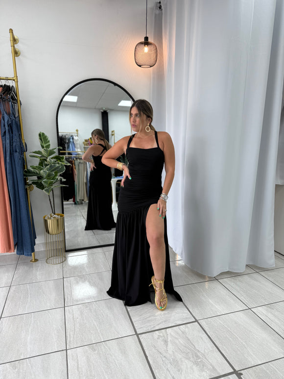 Black Side Slit Dress