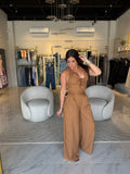 Brick HalterTop WideLeg Pants SET
