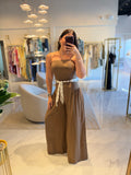 Olive LaceTie Jumpsuit