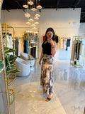 Brown Rushed Skirt