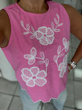 Pink Embroidery Top