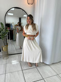 Natural Crop Top & Skirt Set