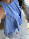 Hilow Satin Pale Blue Top