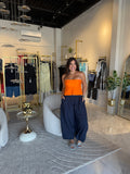 Navy Luxe Balloon Pants