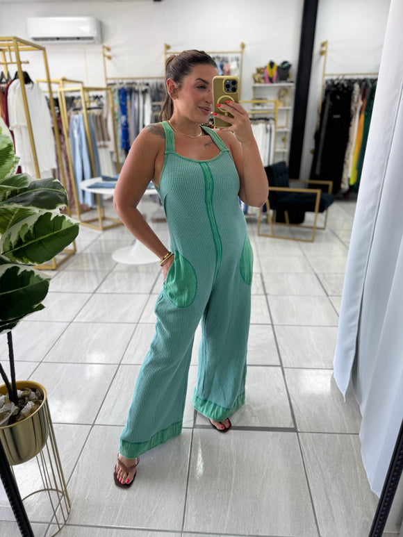 Teal WideLeg Jumpsuit