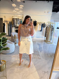Ivory Pleated LongLine Pants