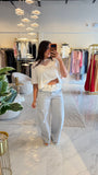 Blue LaceDetail Trousers