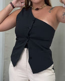 OneShoulder Black Vest