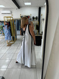 White & Black Maxi Dress