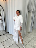 White Shirt Lace Dress