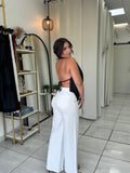 White Denim Rhinestones Jeans