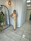 Toffee Belted Trench Dress