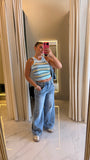 Blue Striped Top