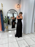 Black Side Slit Dress