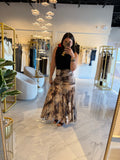 Brown Rushed Skirt