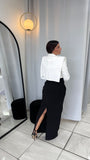 WhiteBlack Long Sleeve & Skirt