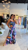 Midnight Tropic Wide Jumpsuit