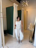 Beige Stripe Top & Pants