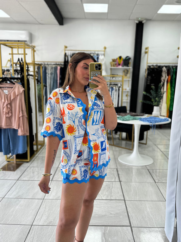 Sunny Summer Top & Shorts Set
