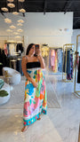 Tropical Leaf Maxi Dress