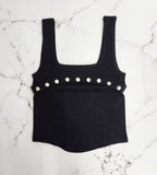 Ribbed Studs Basic Top