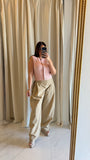 Taupe Barrel Pants