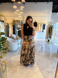 Brown Rushed Skirt