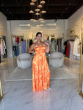Tangerine Tube Tie Jumpsuit