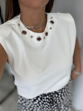 White Embellished Top