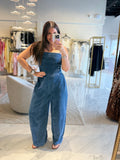 Denim Barrel Jumpsuit