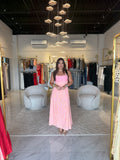 Pink Orange Midi Dress