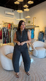 Charcoal Military Napoleon Vest & Barrel Pants